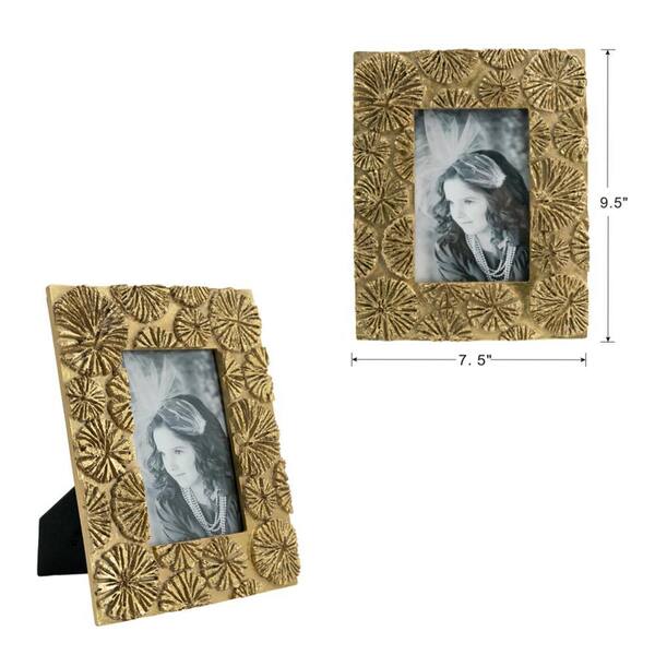 アメリカ製 手作り 写真立て Vintage Luxury 7.5 in. x 9.5 in. Gold Picture Frame Set of 2, Can