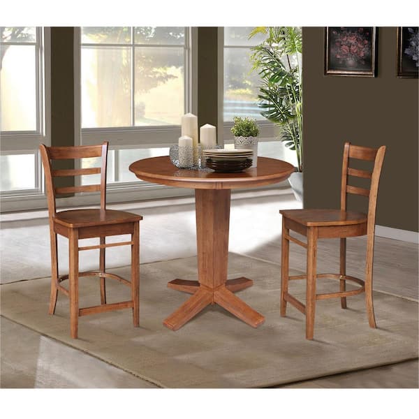 Counter height pedestal dining set discount