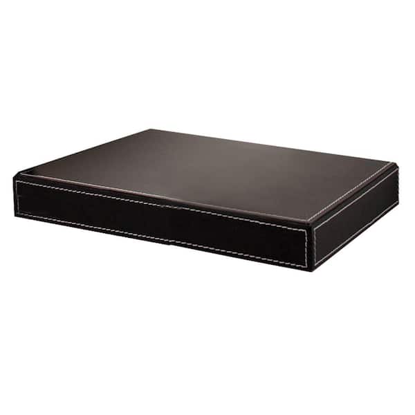 Unbranded Azure 10 in. Floating Black Leather Shelf (Price Varies by Length)
