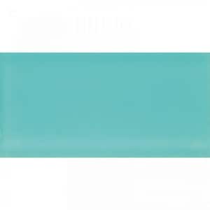 Aqua 3 in. x 6 in. Matte Finished Glass Mosaic Tile (5 sq. ft./Case)