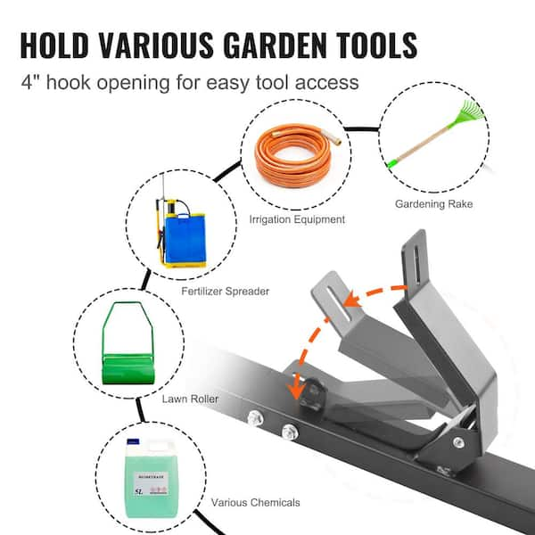 3-trimmer Truck & Trailer Locking Rack Landscape Tool Organizer Hooks Garden  for sale online