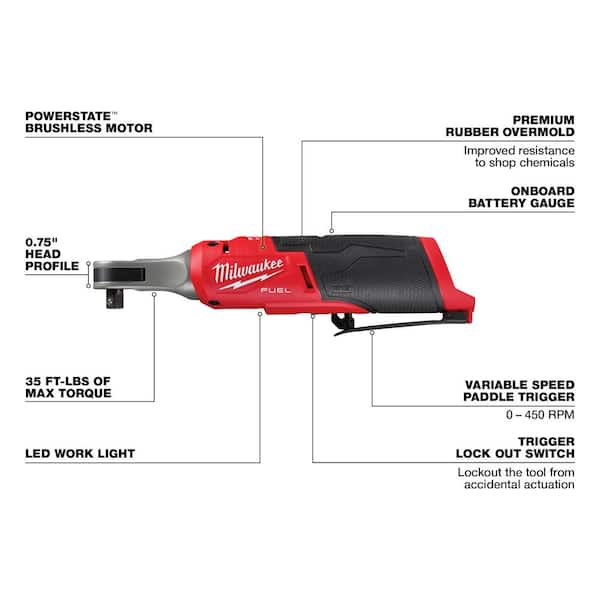 M12 FUEL 12-Volt Lithium-Ion Brushless Cordless High Speed 3/8 in. Ratchet and High Speed 1/4 in. Ratchet (2-Tool)