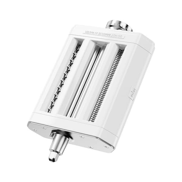 3-in-1 Pasta Maker Machine w Spaghetti Roller Fettuccine Cutters, KitchenA#d Attachment, Durable Aluminum Pasta Machine