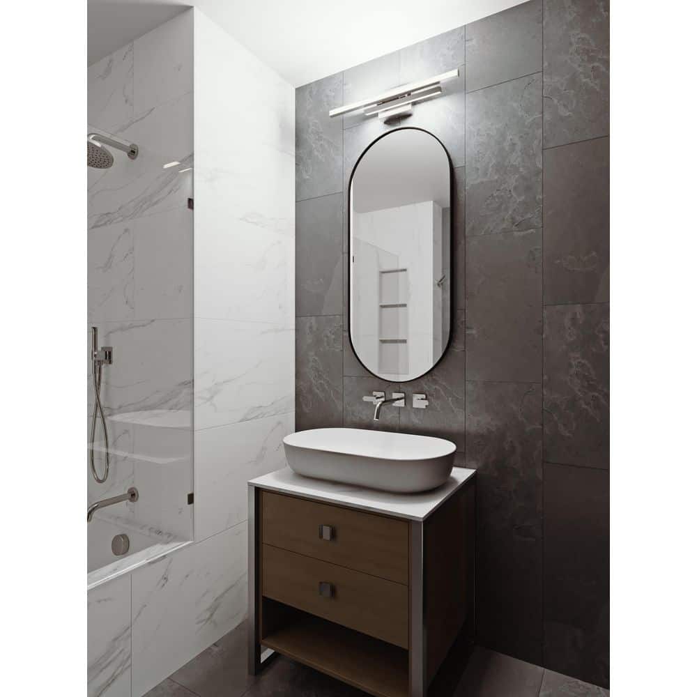 Indra 36 in. 10-Light Satin Nickel Integrated LED Vanity Light with White Acrylic Shade price history on PriceWatchPro