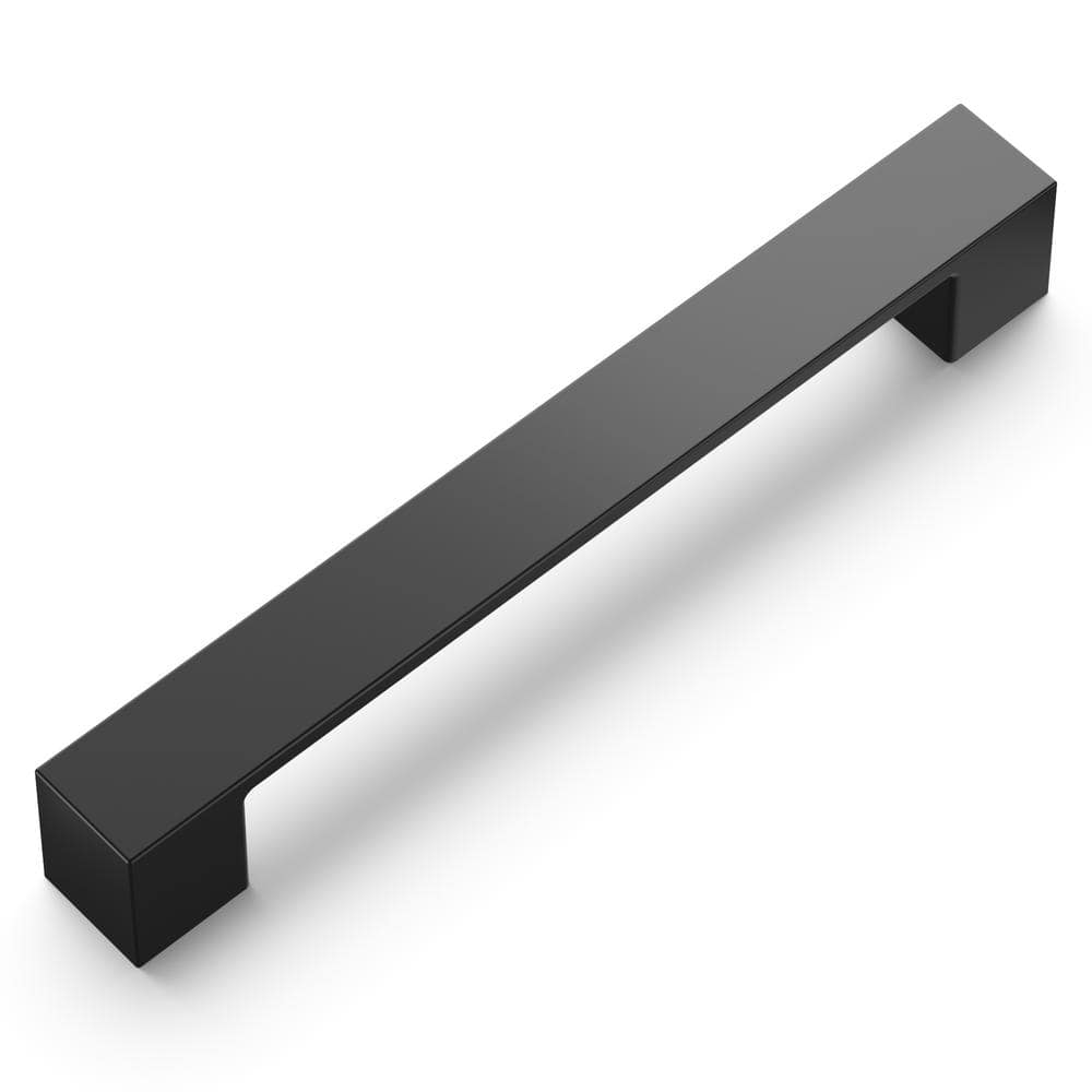 Matte Black Aluminum Modern Bar Pulls with Mounting Hardware, 5-1/16"