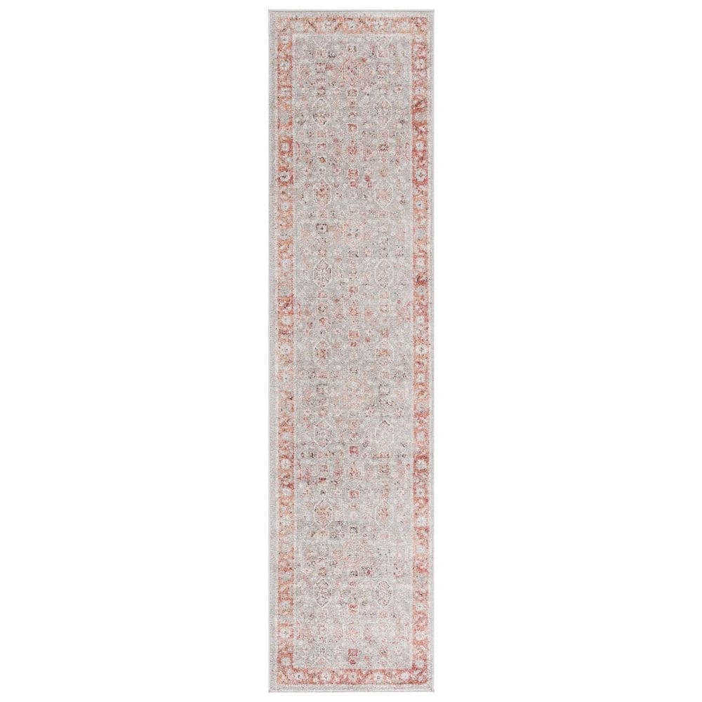 Olive Grey Rust Rug SAFAVIEH Vintage Tabriz 2 ft. x 8 ft. Gray/Rust Distressed Ornate ...