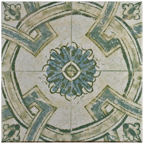 Merola Tile Klinker Retro Blanco Coreo 12-3/4 in. x 12-3/4 in. Ceramic Floor and Wall Tile (1.16 sq. ft./Each)