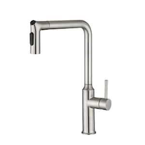 RX6013BN Single Handle Pull-Down Sprayer Kitchen Faucet in Brushed Nickel