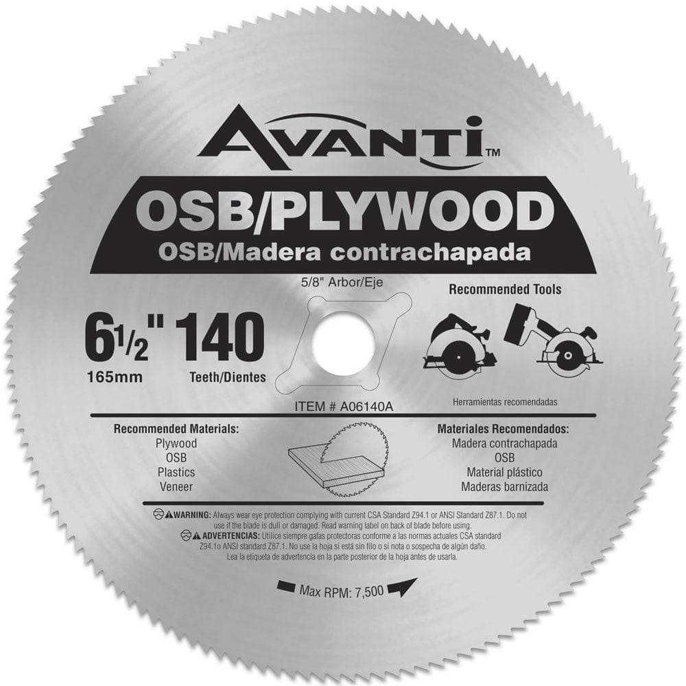 Avanti 5-1/2 in. x 100-Tooth OSB/Plywood Circular Saw Blade A05100X - The  Home Depot