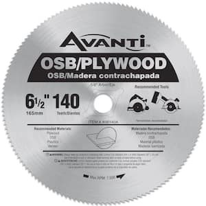 6-1/2 in. x 140-Tooth OSB/Plywood Circular Saw Blade