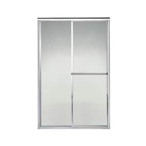 Deluxe 39-44 x 66 in. Framed Sliding Shower Door in Silver with Handle