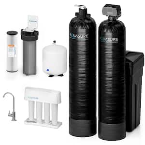 Signature Elite 70,000 Grain Whole House Fine Mesh Water Softener and Treatment Bundle with 75 GPD RO Filtration System