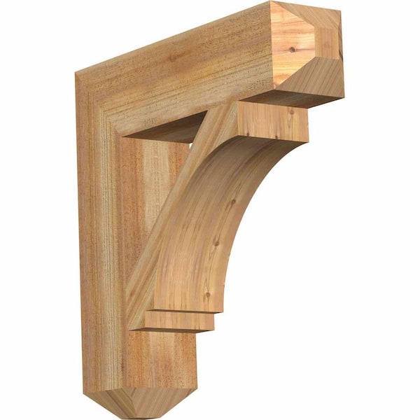 Ekena Millwork 6 in. x 26 in. x 26 in. Western Red Cedar Imperial Craftsman Rough Sawn Bracket
