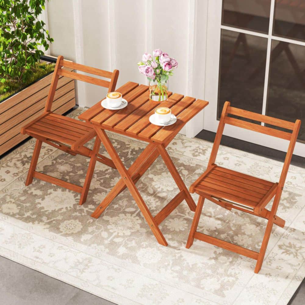 3-Piece Wood Square Outdoor Serving Bar Set price history on PriceWatchPro