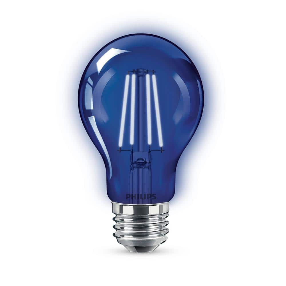 Toeval Werkelijk de ober Philips 40-Watt Equivalent A19 Non-Dimmable E26 LED Light Bulb Blue  (1-Pack) 568865 - The Home Depot