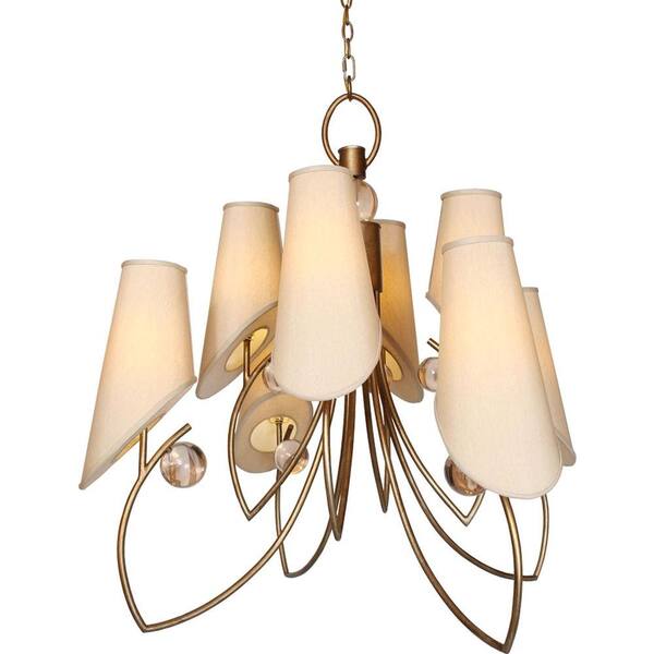 Filament Design Century 8-Light Weathered Gold Chandelier