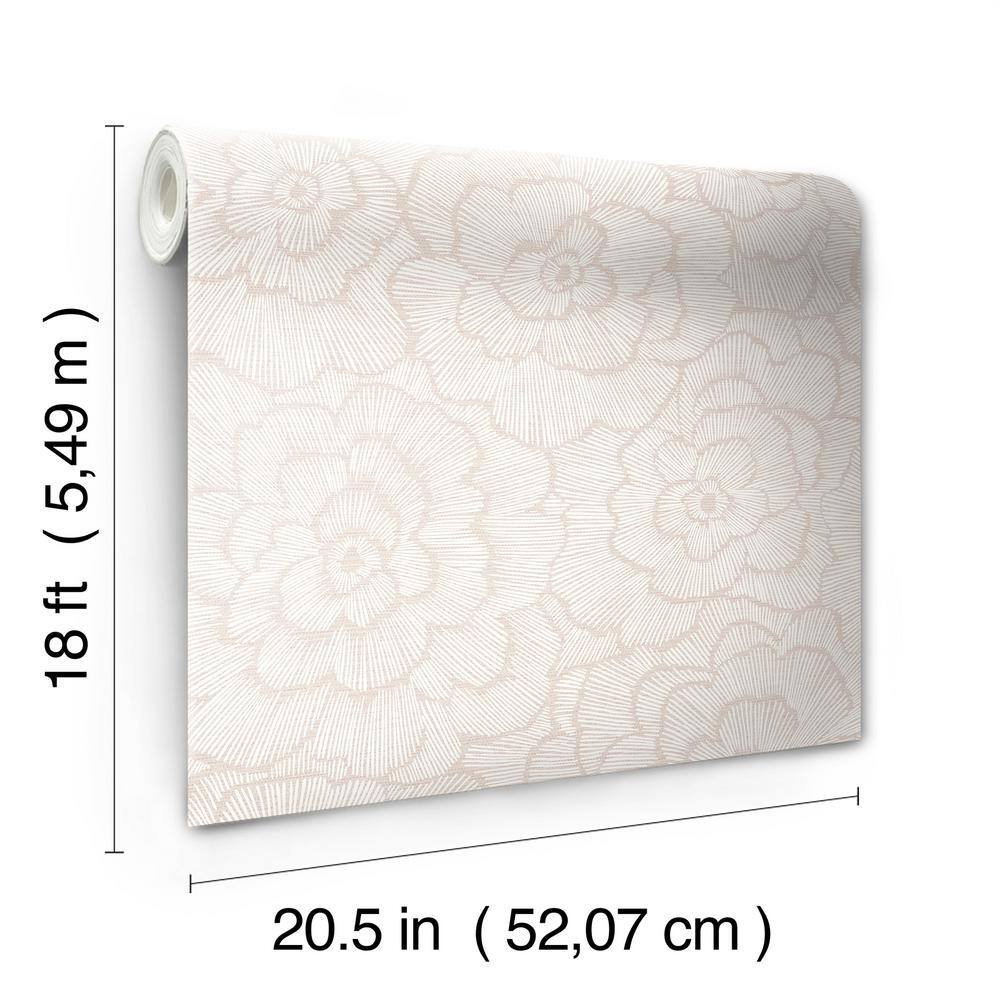 Pink Floral 3D Self-Adhesive Peel and Stick Wallpaper