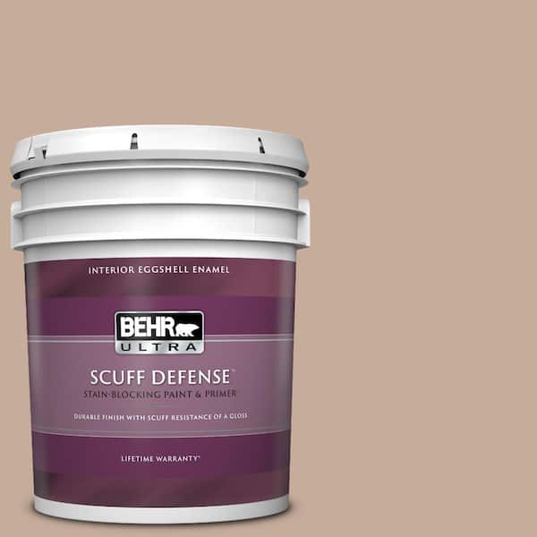 BEHR ULTRA 5 gal. #ECC-57-1 California Stucco Extra Durable Eggshell Enamel Interior Paint & Primer