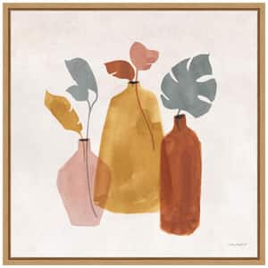 "Terracotta Vases 03" by Lisa Audit 1-Piece Floater Frame Canvas Transfer Home Art Print 16 in. x 16 in.