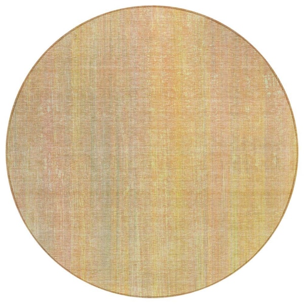 Chantille ACN552 Blush 8 ft. x 8 ft. Round Machine Washable Indoor/Outdoor Geometric Area Rug