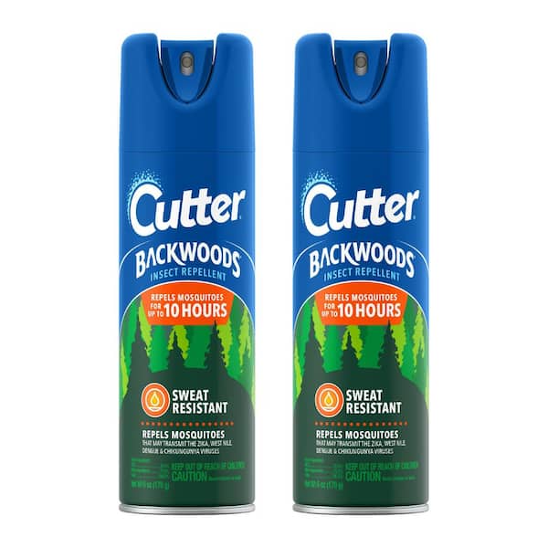 Cutter Backwood 6 oz. Outdoor Mosquito and Insect Repellent Aerosol Spray (2-Pack)