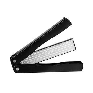 4.88 in. 400/600-Grit Titanium Plated Diamond Whetstone with Double Sided Folding Portable Design for Pocket Knives