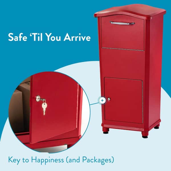 Architectural Mailboxes Elephantrunk Red, Extra Large, Steel