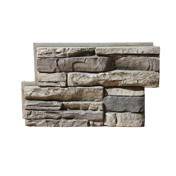 TRITAN BP Stick-A-Stone Peel and Stick 13.75 in. x 8.5 in. Gray