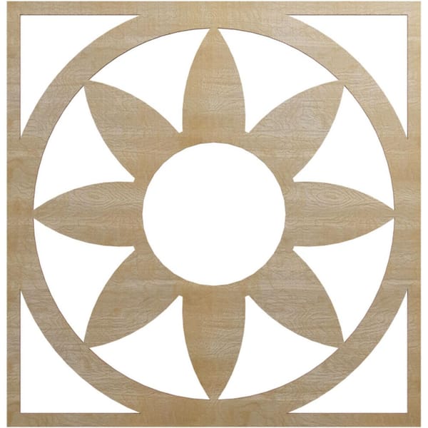 0.25 in. x 28 in. x 28 in. Wood (Birch) Medallion Moulding