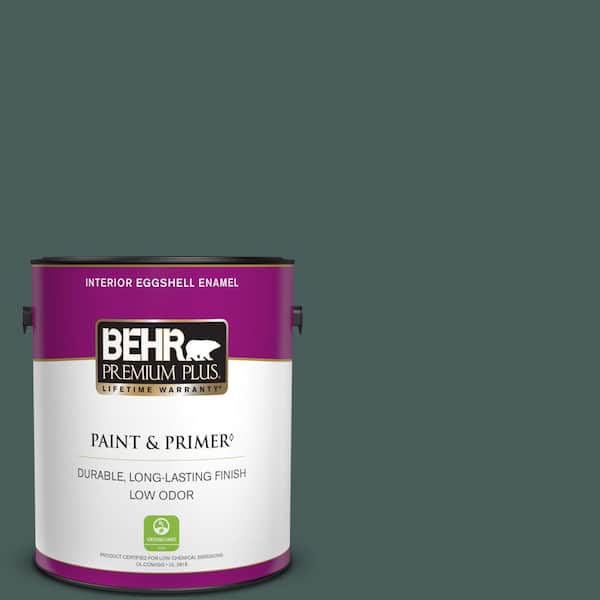 BEHR PREMIUM PLUS 1 gal. #N430-7 Silken Pine Eggshell Enamel Low Odor Interior Paint & Primer