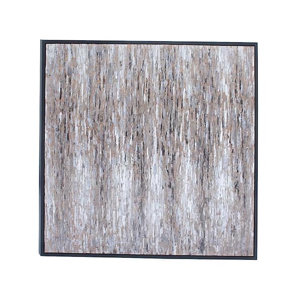 Litton Lane 1- Panel Abstract Framed Wall Art with Black Frame 47 in. x 47 in.