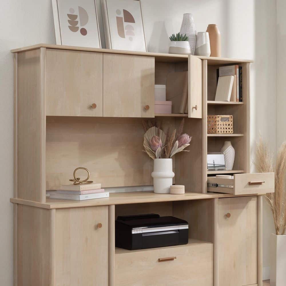 Whitaker Point Natural Maple 66" Hutch with Adjustable Shelves