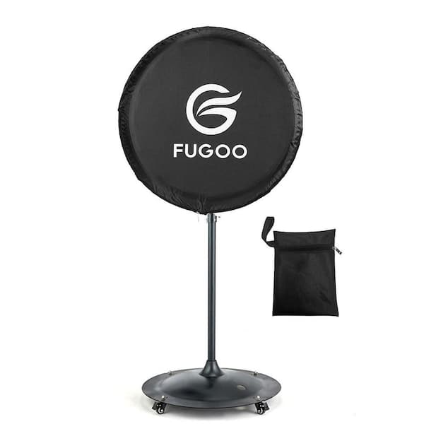Heavy Duty Waterproof Outdoor Fan Cover for 30 in. Pedestal/ Wall Mount Fans, Black, 420D Material, Dustproof Protection