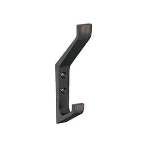 Emerge 5-7/16 in. L Oil Rubbed Bronze Double Prong Wall Hook