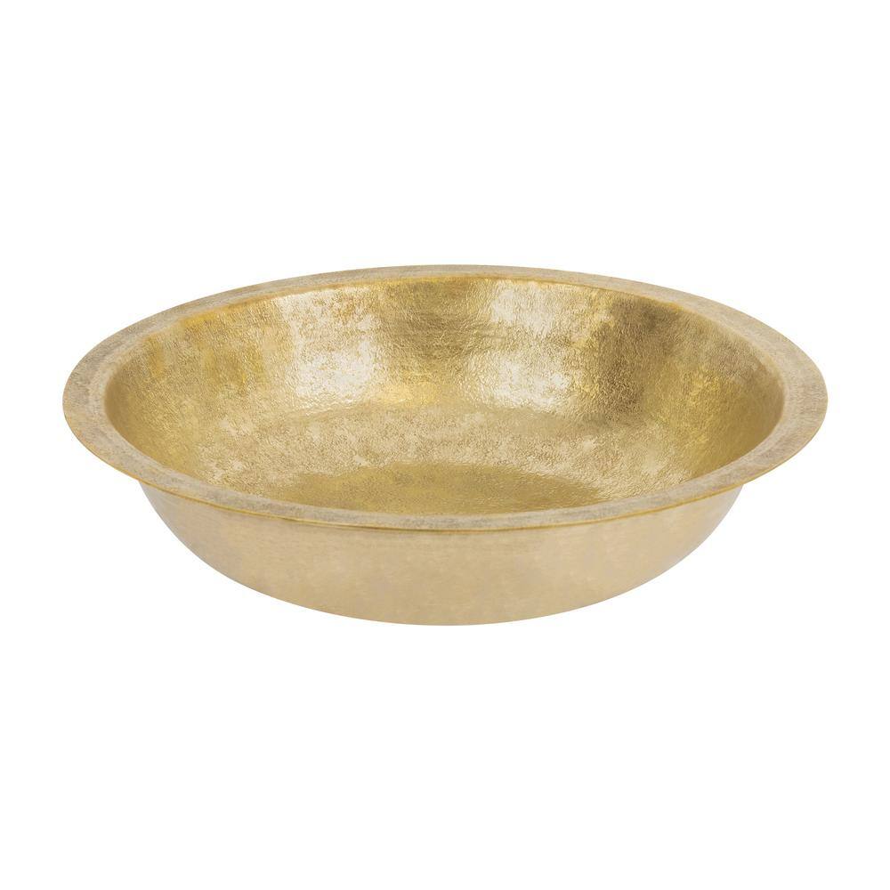 Polished Brass 18'' Round Copper Bathroom Sink