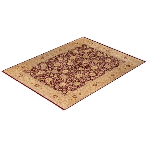 Mogul Traditional Red 8 ft. 1 in. x 10 ft. 7 in. Oriental Area Rug