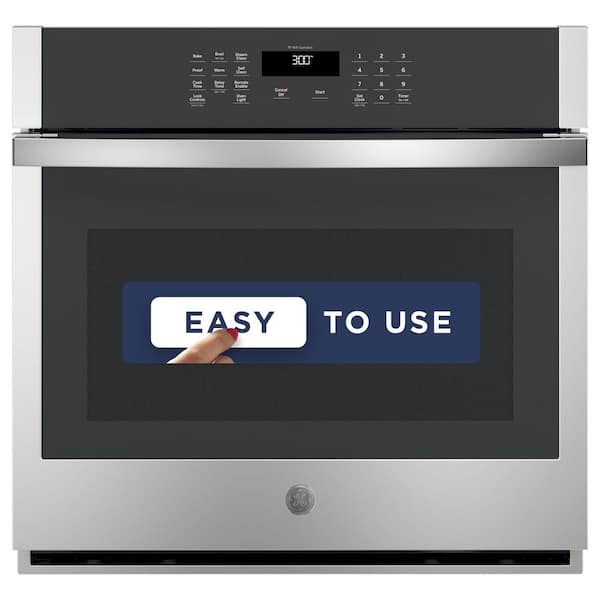 GE 30 in. Smart Single Electric Wall Oven Self-Cleaning in Stainless Steel