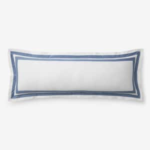 Legends Hotel Double Border Infinity Blue Wrinkle-Free Sateen Lumbar