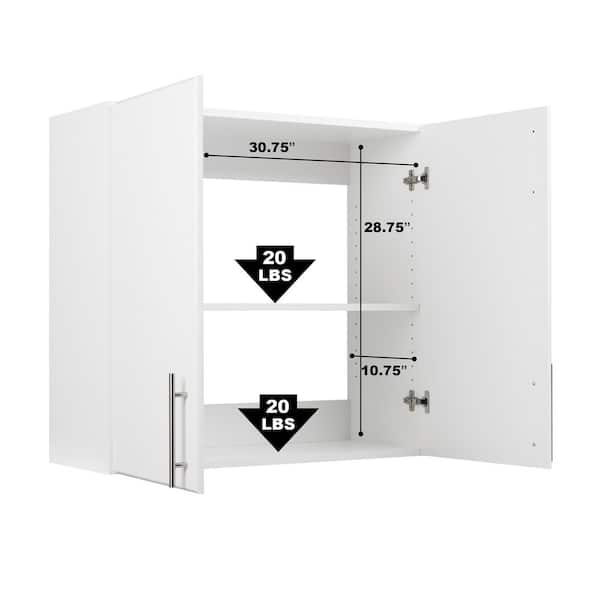 Prepac Elite Functional 8-Piece Garage Cabinets and Storage System Set G,  Simplistic Garage Closet Shop Cabinets 16 D x 128 W x 89 H, Black