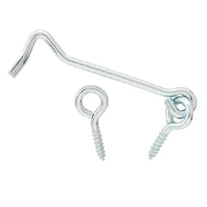 4 in. Zinc-Plated Hook and Eye (2-Pack)