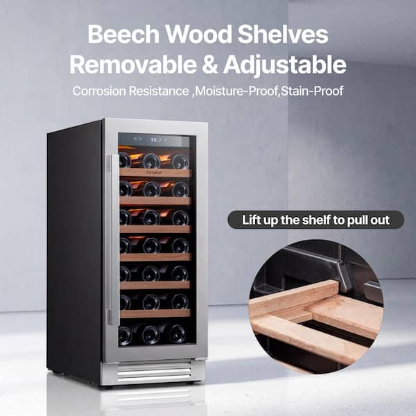 Ca'Lefort 15 in. Single Zone 33-Bottles Built-In Wine Cooler