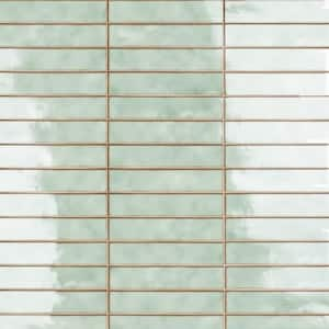 Hudson Studio Soho Brick Mint 1-7/8 in. x 9-3/4 in. Ceramic Wall Take Home Tile Sample