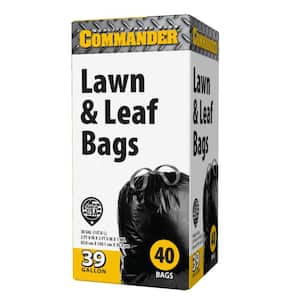 39 Gal. Black Drawstring Lawn & Leaf Trash Bags 33 in. x 41 in. (40-Count)
