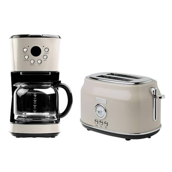 HADEN Retro Style 12 Cup Programmable Coffee Maker with 2 Slice