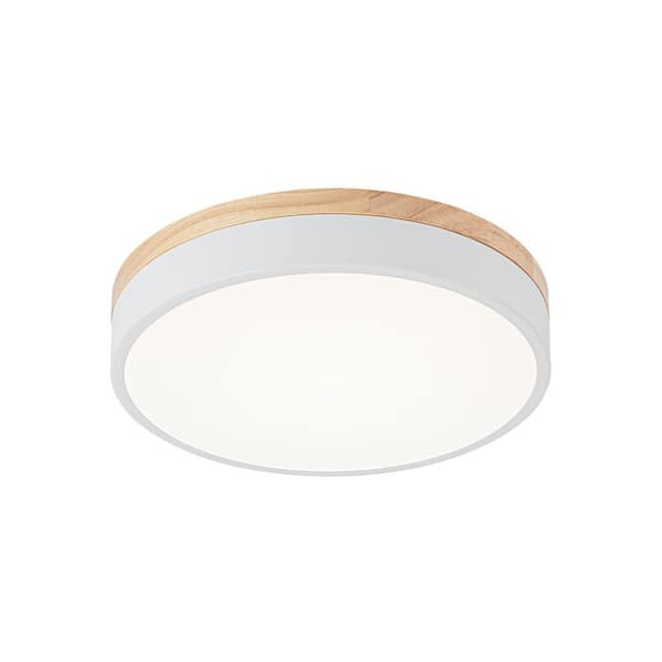 HUOKU Lumin 1-Light 15.7 in. W Matte White Selectable CCT Color