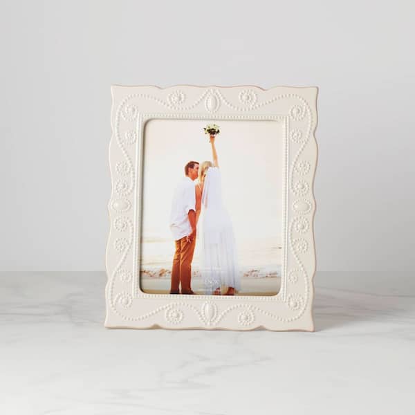 Lenox French Perle White 8 in. W. x 10 in. White Picture Frame