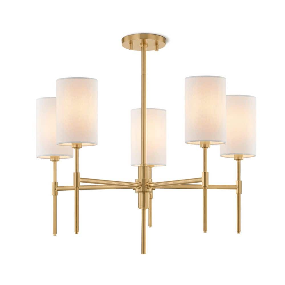 24 in 5-Light Dimmable Classic / Traditional Gold Chandelier for Dining Room with No Bulb Included price history on PriceWatchPro