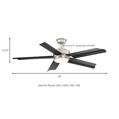 Industrial Ceiling Fans Lighting, 26 9 In Black Industrial 3 Blades Ceiling Fan With Remote Control