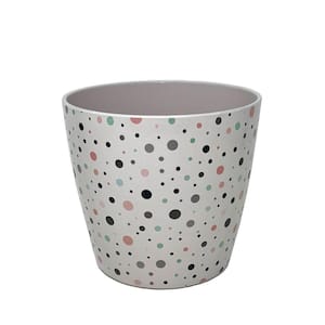 7 in. Dots Round Self-Watering Bamboo Pot