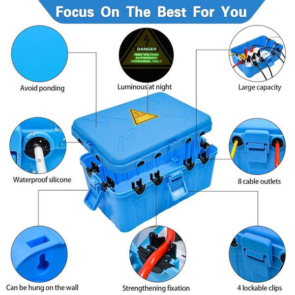 Lukyamzn 12.5 in. D x 8.5 in. W x 5 in. H Plastic Blue Lukyamzn 12.5 in. D x 8.5 in. W x 5 in. H Plastic Blue